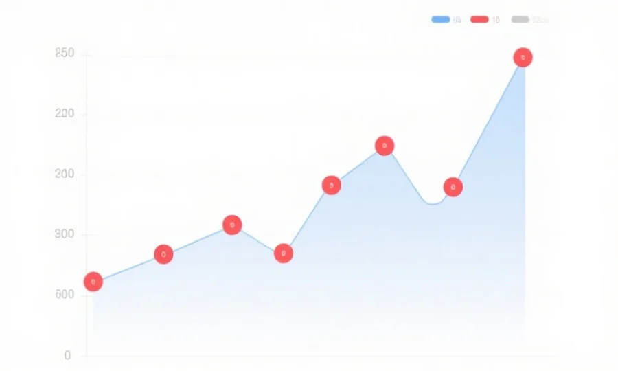 一张数据趋势图，某些异常数据点被红色圆圈标记出来，现代极简风格